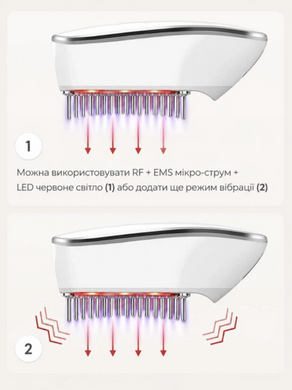 Массажер для головы аппарат для ухода за волосами с микротоками EMS, RF и LED терапией Swan KKS189 для укрепления и стимуляции роста волос белый