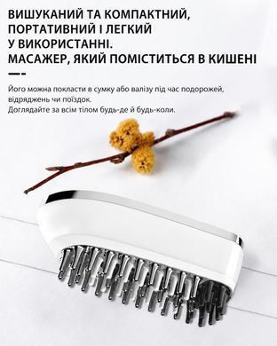 Массажер для головы аппарат для ухода за волосами с микротоками EMS, RF и LED терапией Swan KKS189 для укрепления и стимуляции роста волос белый