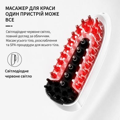 Массажер для головы аппарат для ухода за волосами с микротоками EMS, RF и LED терапией Swan KKS189 для укрепления и стимуляции роста волос белый