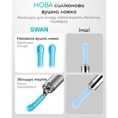 Отоскоп прилад для чищення вух видалення вушної сірки з ендоскопічною камерою розумна вушна паличка ендоскоп з силіконовими насадками відеокамера бездротова WiFi HD 1080P дитячий набір для догляду за вухами чорний