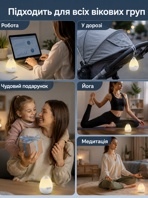 Генератор білого шуму машина для сну апарат релаксації звукові генератори підвісний компактний портативний USB акумуляторний 26 заспокійливих звуків колискові серцебиття природні звуки для дітей новонароджених малюків та дорослих М10