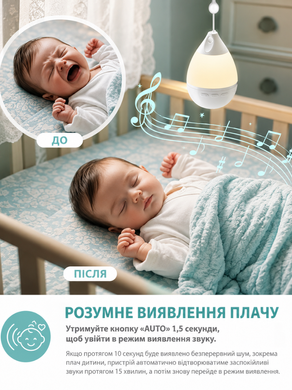 Генератор білого шуму машина для сну апарат релаксації звукові генератори підвісний компактний портативний USB акумуляторний 26 заспокійливих звуків колискові серцебиття природні звуки для дітей новонароджених малюків та дорослих М10