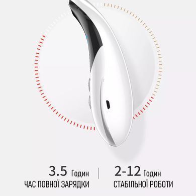 Мікротоковий масажер Swan Beauty Lifting Pro MJ-32 мікротоки для обличчя шеї та другого підбородка зі світловою LED терапією лімфодренаж від отеків і морщин домашній ухід для красивої шкіри білий