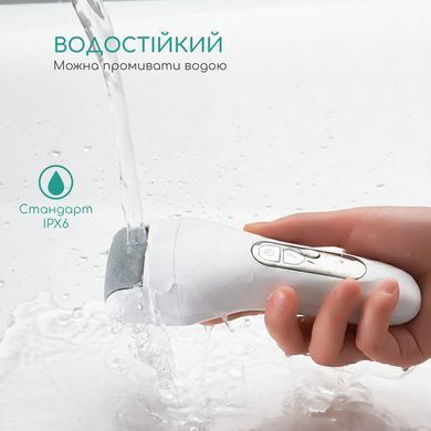 Пемза електрична роликова пилка для педикюру потужна акумуляторна водонепроникна електро пемзи для ніг для видалення натоптишів мозолів ороговілої шкіри пилочка для потрісканих п'ят професійна Swan Beuty біла