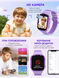 Смарт годинник дитячий Smart Watch з GPS 4G LTE, SIM-картою, Wi-Fi, відеодзвінком, HD-камерою, SOS, IPS, 2 корпуси, фіолетовий