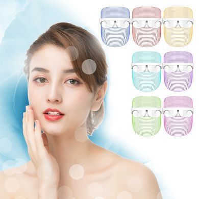 Світлодіодна LED маска для догляду та омолодження шкіри для лед терапії Facial Mask MSY-B106 7 кольорів