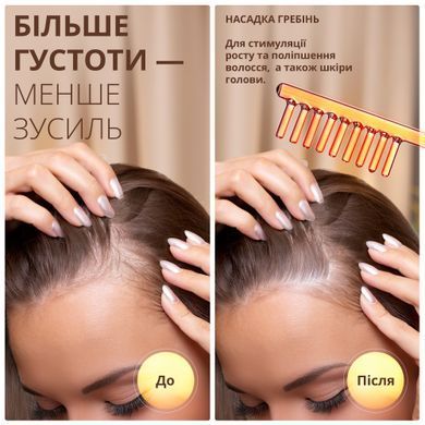 Дарсонваль для волос и лица мощный с 5 насадками Swan LZ 6A аппарат расческа для дарсонвализации белый