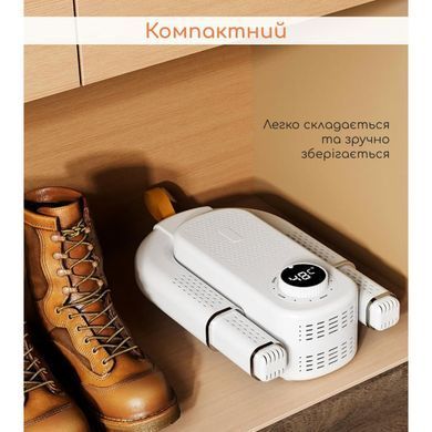 Сушилка для обуви электрическая Swan Home HX-602 безопасная портативная мощная электросушилка от сети с таймером сушилки для обуви быстрая обувная антибактериальная сушка электросушилки кроссовок ботинок сапог носков белая