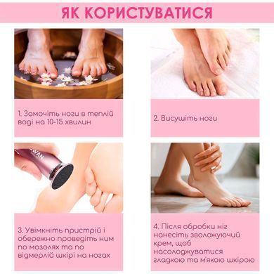Пилка для педикюру електропила для п'ят електричні пилки видалення натоптишів мозолів ороговілої шкіри пемза шліфувальний верстат для ніг професійна роликова машинка Stop Beauty EN-99 рожева