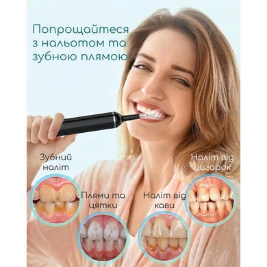 Скалер ультразвуковой для удаления зубного камня чистки зубов от налета домашний стоматологический портативный 3 режима с 2 насадками аккумуляторный беспроводной USB зарядка Type-C LED подсветка для отбеливания IPX6 профессиональный мощный Swan Beauty