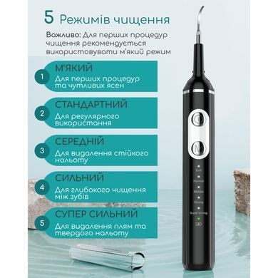 Скалер ультразвуковой для удаления зубного камня чистки зубов от налета домашний стоматологический портативный 3 режима с 2 насадками аккумуляторный беспроводной USB зарядка Type-C LED подсветка для отбеливания IPX6 профессиональный мощный Swan Beauty