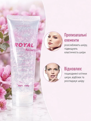 Гель для мікрострумової терапії 2 шт струмопровідний Royal Facial Gel апаратний контактний 300 Ml для апаратної косметології мікрострумів ультразвуку RF ліфтингу EMS масажера зволожуючий професійний