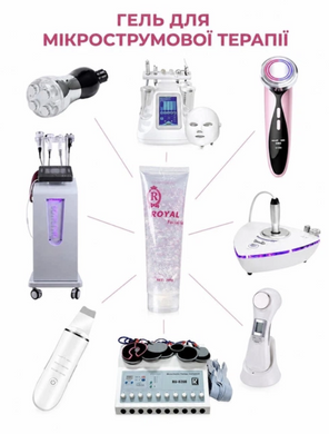 Гель для мікрострумової терапії 2 шт струмопровідний Royal Facial Gel апаратний контактний 300 Ml для апаратної косметології мікрострумів ультразвуку RF ліфтингу EMS масажера зволожуючий професійний