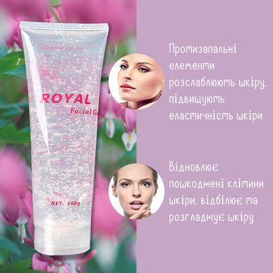 Гель для мікрострумової терапії 2 шт струмопровідний Royal Facial Gel апаратний контактний 300 Ml для апаратної косметології мікрострумів ультразвуку RF ліфтингу EMS масажера зволожуючий професійний