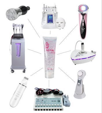 Гель для мікрострумової терапії 3 шт струмопровідний Royal Facial Gel апаратний контактний 300 Ml для апаратної косметології мікрострумів ультразвуку RF ліфтингу EMS масажера зволожуючий професійний