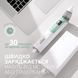 Аспіратор для носа Swan Baby NoseCare PS-06 соплевідсмоктувач електричний назальний для новонароджених дітей 2 насадки біло-зелений
