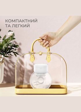 Молоковідсмоктувач електричний тихий та потужний Swan Baby Easy Lacto X1 з ефектом масажу Hands Free білий