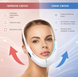 Микротоковый массажер для подбородка Slim Face MC-80 для подтяжки второго подбородка  5 режимов и 8 уровней интенсивности белый